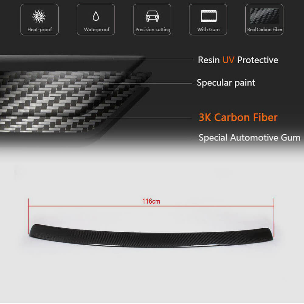 For Audi A5 B8 B8.5 Base Coupe Carbon Fiber Rear Roof Spoiler Window Wing Lip-Ahacarbon