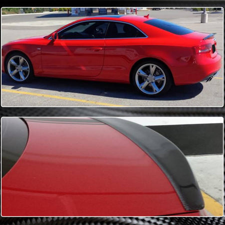 Audi A5 B8 B8.5 Base Coupe 2008-2016 Rear Trunk Spoiler Carbon Fiber/FRP-Ahacarbon