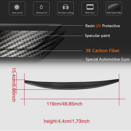 Audi A5 B8 B8.5 Base Coupe 2008-2016 Rear Trunk Spoiler Carbon Fiber/FRP-Ahacarbon