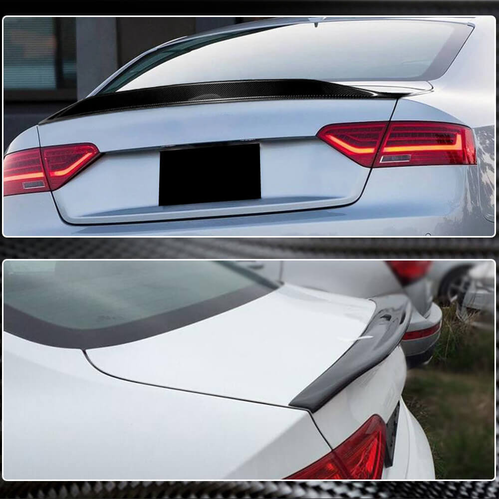 Audi A5 B8 B8.5 Base Coupe 2008-2016 Rear Trunk Spoiler Carbon Fiber-Ahacarbon