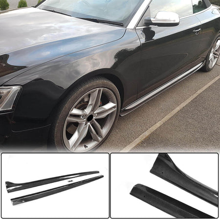 Audi A5 Sline S5 B8 B8.5 2-Door 2008-2016 Side Skirts Carbon Fiber-Ahacarbon