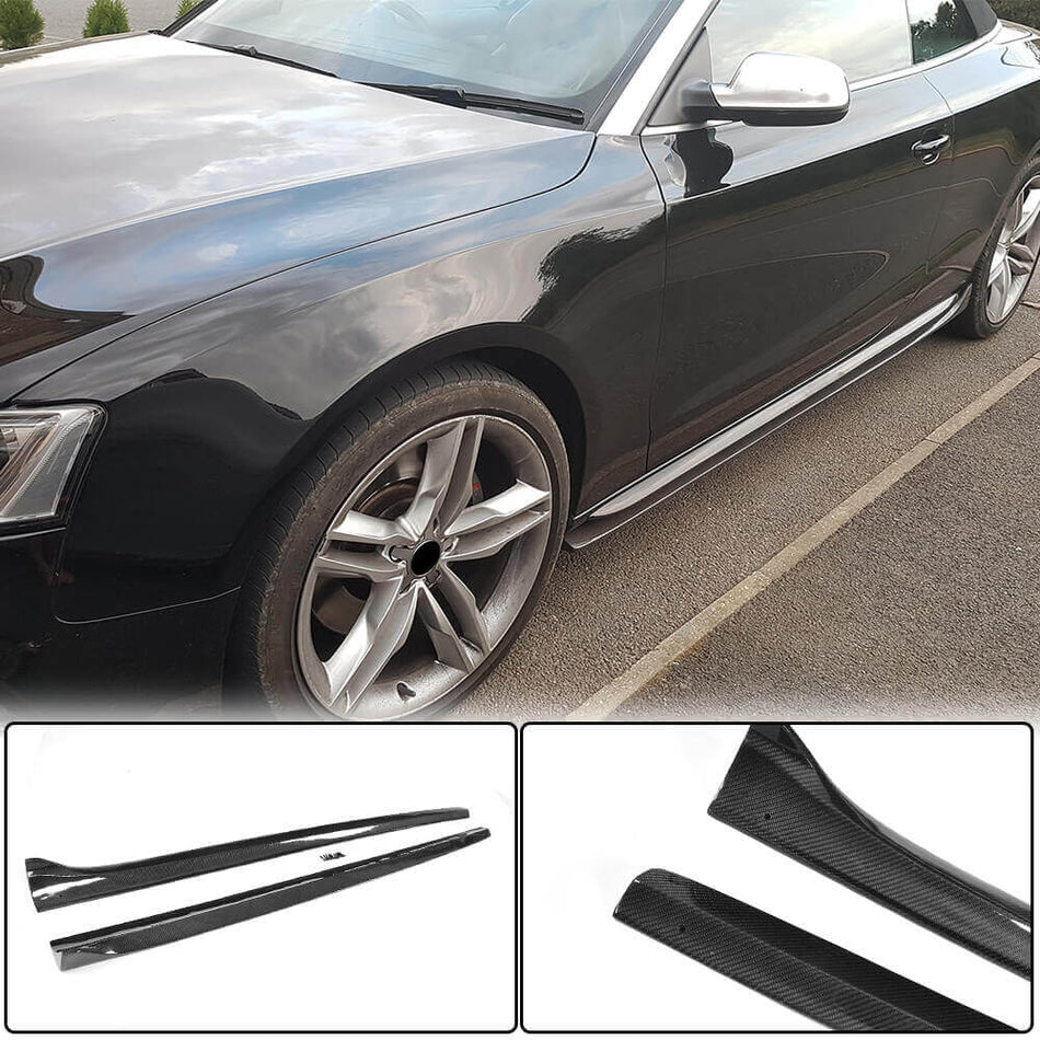 Audi A5 Sline S5 B8 B8.5 2-Door 2008-2016 Side Skirts Carbon Fiber-Ahacarbon