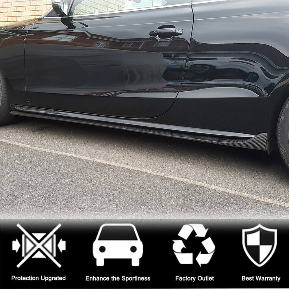 Audi A5 Sline S5 B8 B8.5 2-Door 2008-2016 Side Skirts Carbon Fiber-Ahacarbon