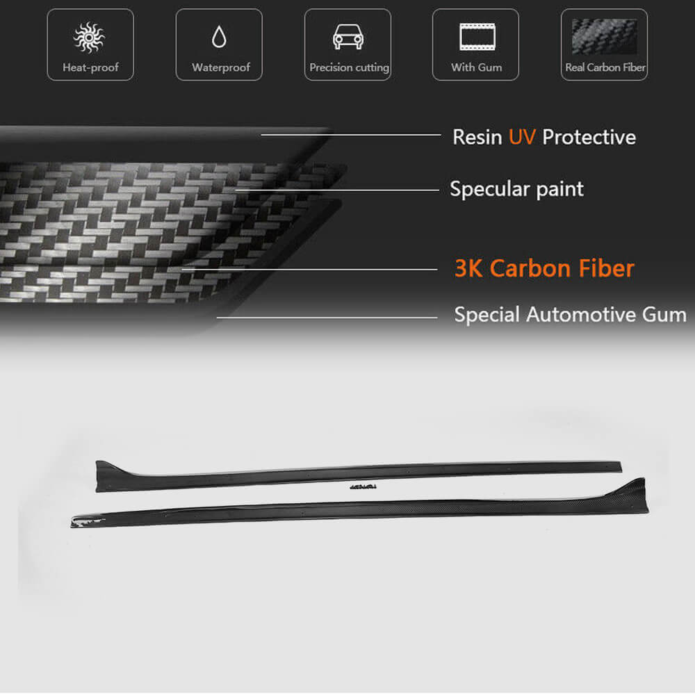 Audi A5 Sline S5 B8 B8.5 2-Door 2008-2016 Side Skirts Carbon Fiber-Ahacarbon