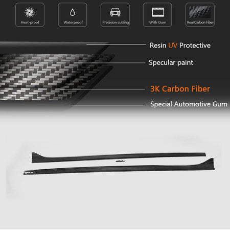 Audi A5 Sline S5 B8 B8.5 2-Door 2008-2016 Side Skirts Carbon Fiber-Ahacarbon