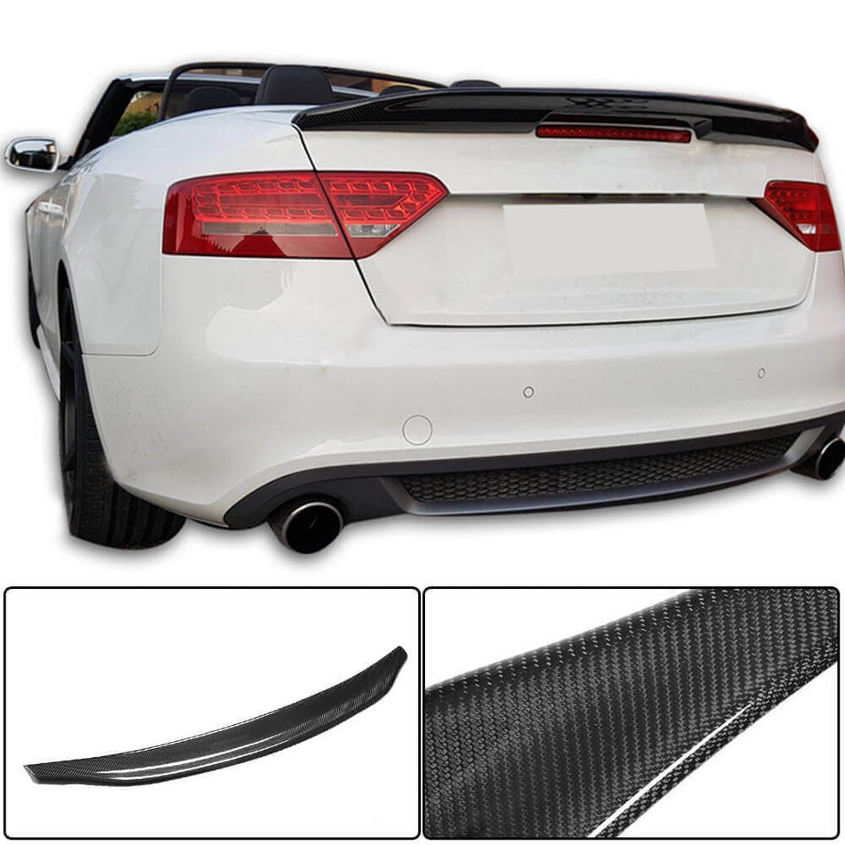 Audi A5 B8 B8.5 Sline S5 RS5 Convertible 2008-2016 Rear Trunk Spoiler Carbon Fiber/FRP-Ahacarbon