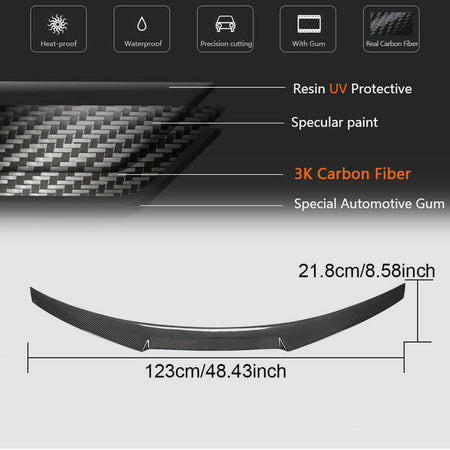 Audi A5 (Quattro) Sline S5 B9 Coupe 2017-2020 Rear Trunk Spoiler Carbon Fiber-Ahacarbon