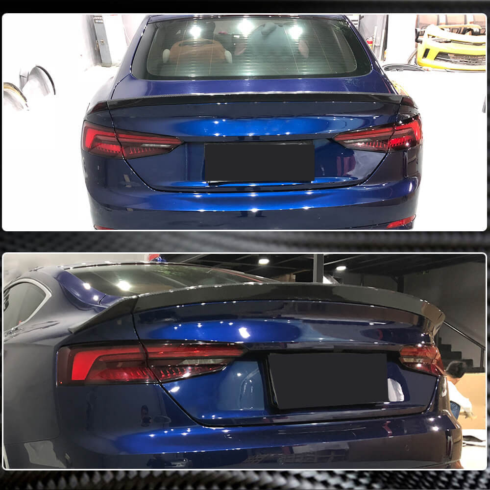 Audi A5 Sline S5 B9 Sportback 2017-2021 Rear Trunk Spoiler Carbon Fiber-Ahacarbon