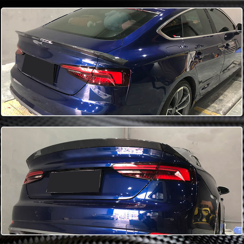 Audi A5 Sline S5 B9 Sportback 2017-2021 Rear Trunk Spoiler Carbon Fiber-Ahacarbon