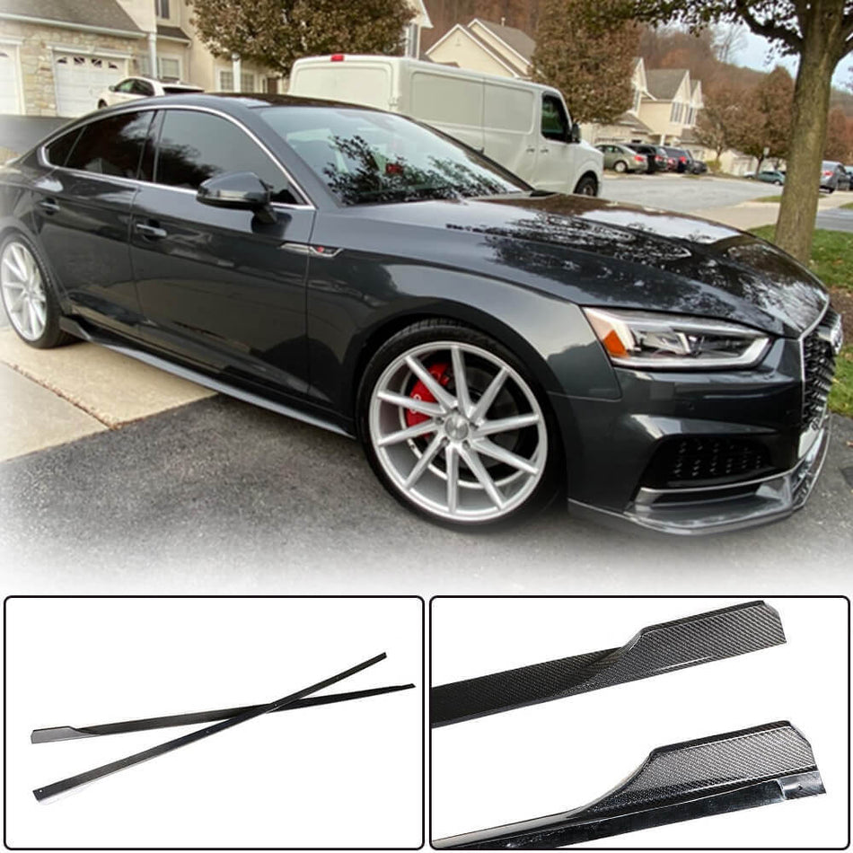 Audi A5 Sline S5 B9 Sportback 2017-2020 Side Skirts Carbon Fiber-Ahacarbon