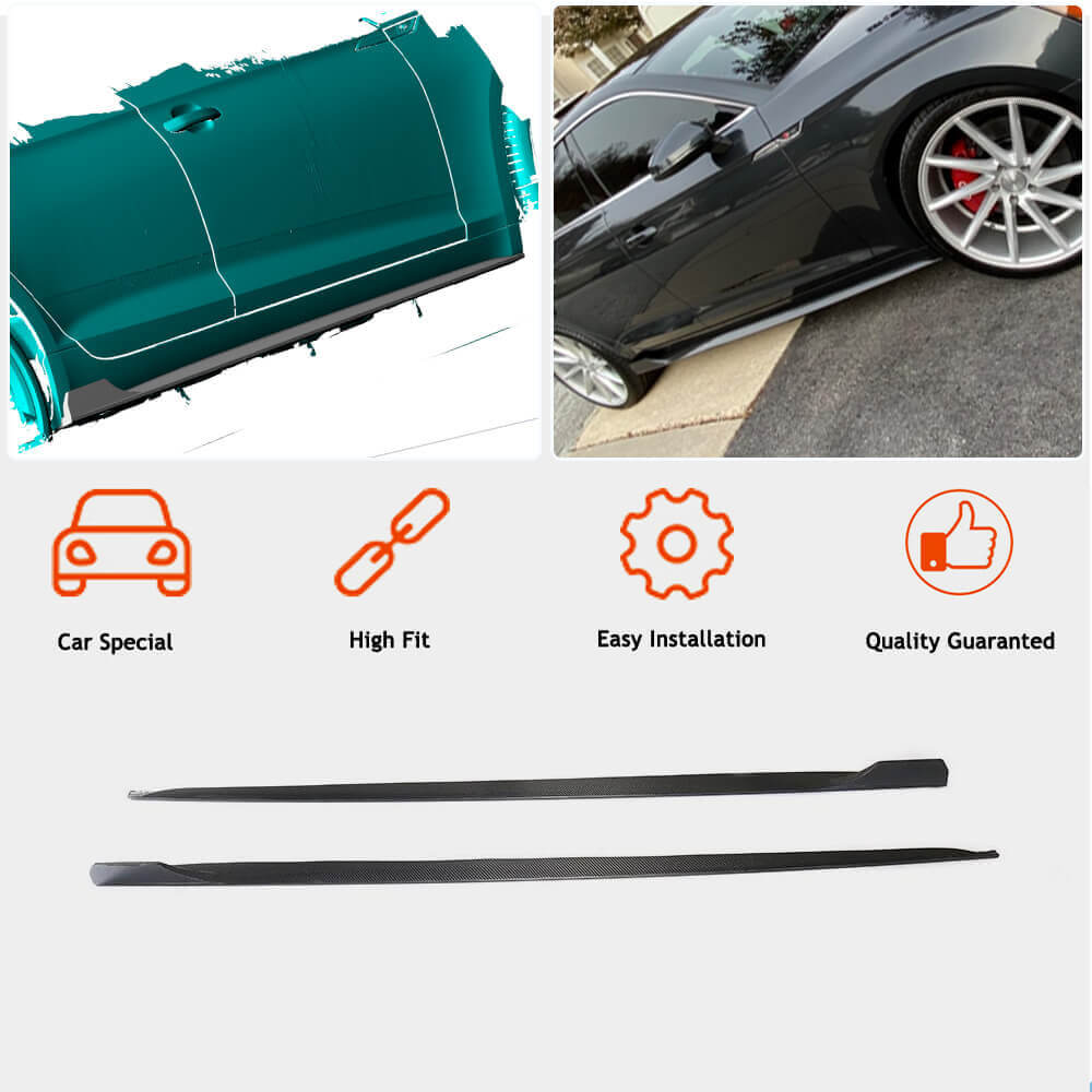 Audi A5 Sline S5 B9 Sportback 2017-2020 Side Skirts Carbon Fiber-Ahacarbon