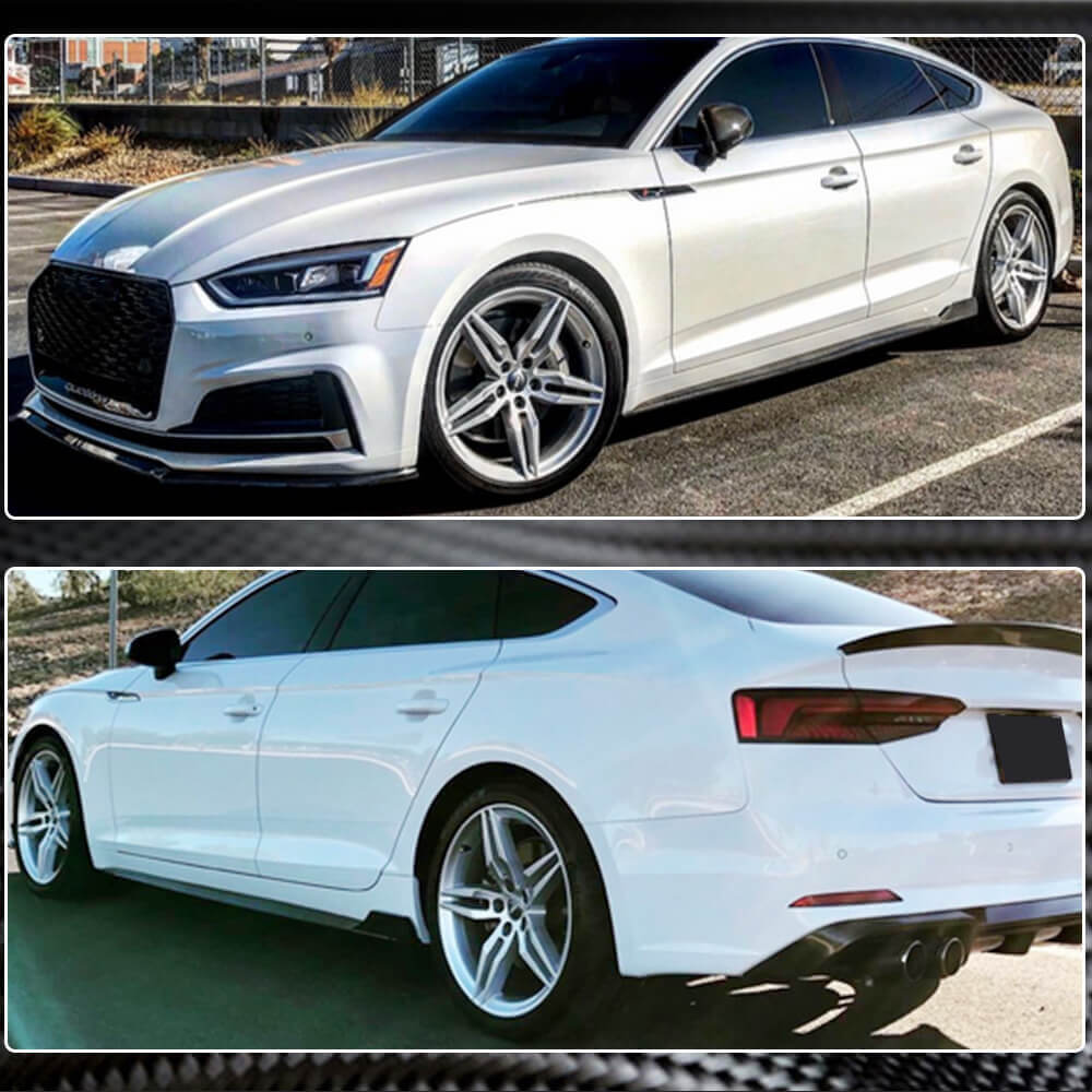 Audi A5 Sline S5 B9 Sportback 2017-2020 Side Skirts Carbon Fiber-Ahacarbon
