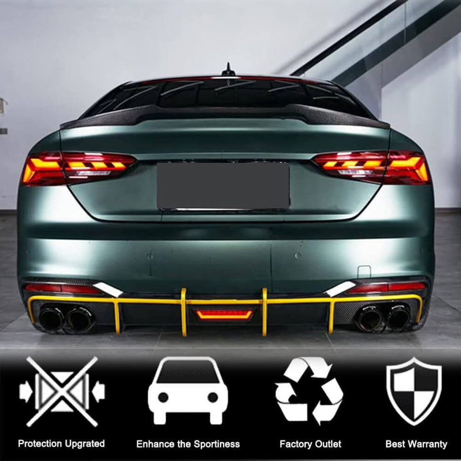 Audi A5 Sline S5 B9 B9.5 Sportback 2017-2022 Rear Trunk Spoiler Carbon Fiber/FRP-Ahacarbon