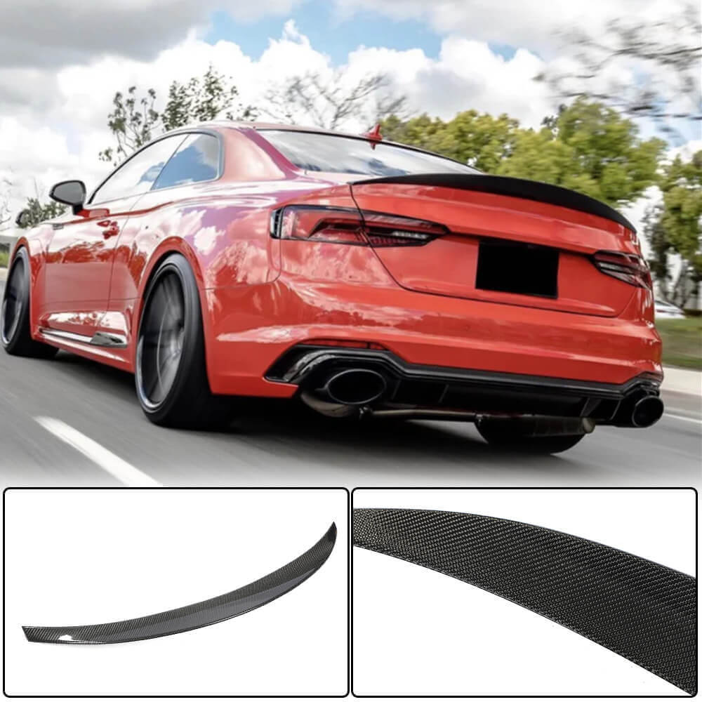 Audi A5 S5 RS5 B9 B9.5 Coupe 2017-2022 Rear Trunk Spoiler Carbon Fiber-Ahacarbon