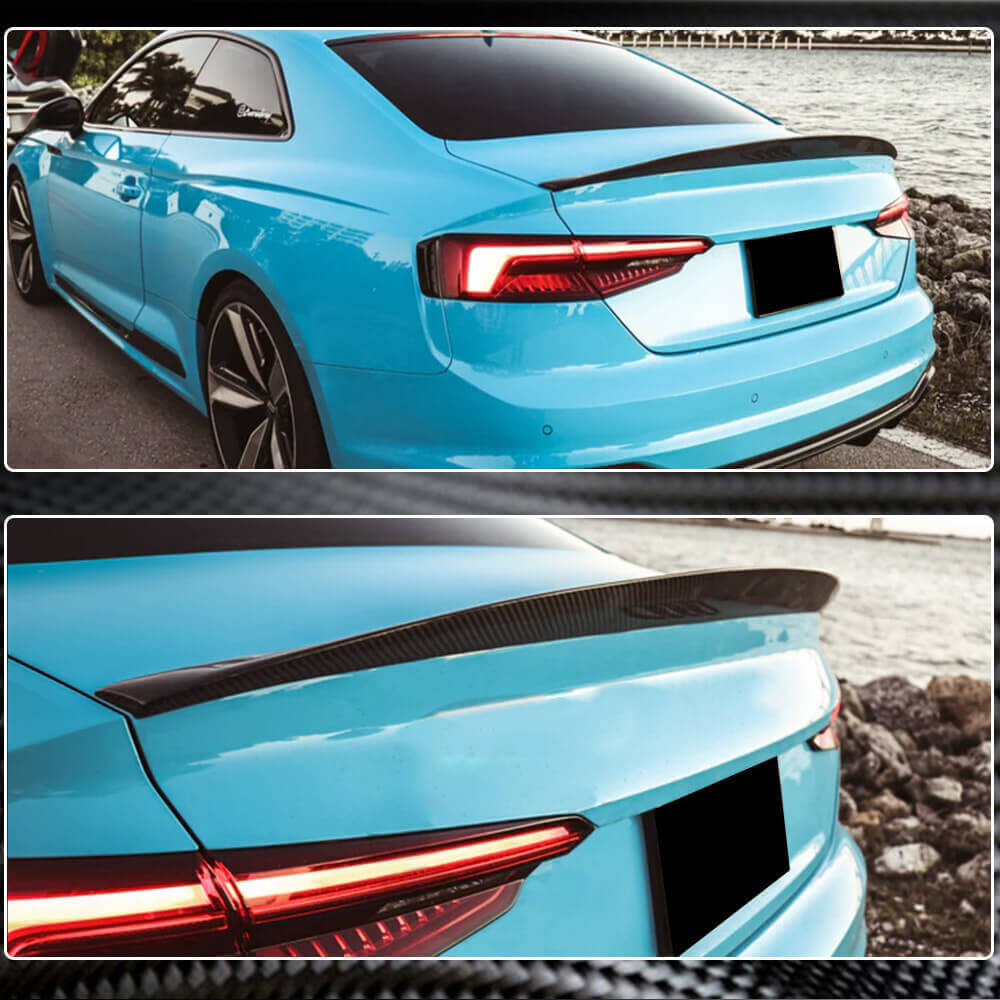 Audi A5 S5 RS5 B9 B9.5 Coupe 2017-2022 Rear Trunk Spoiler Carbon Fiber-Ahacarbon