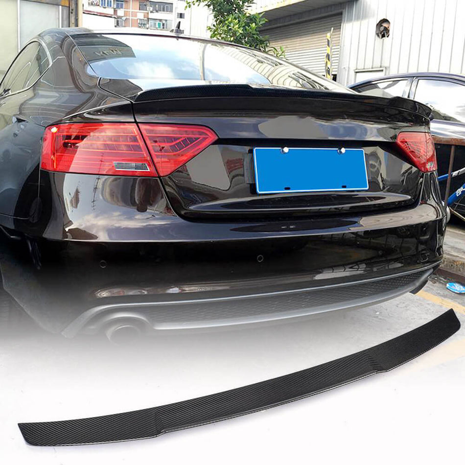 Audi A5 Sline S5 B8.5 Sportback 2012-2016 Rear Trunk Spoiler Carbon Fiber-Ahacarbon