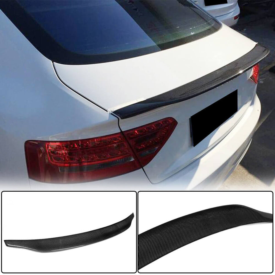 Audi A5 Sline S5 B8 B8.5 Sportback 2009-2016 Rear Trunk Spoiler Carbon Fiber-Ahacarbon