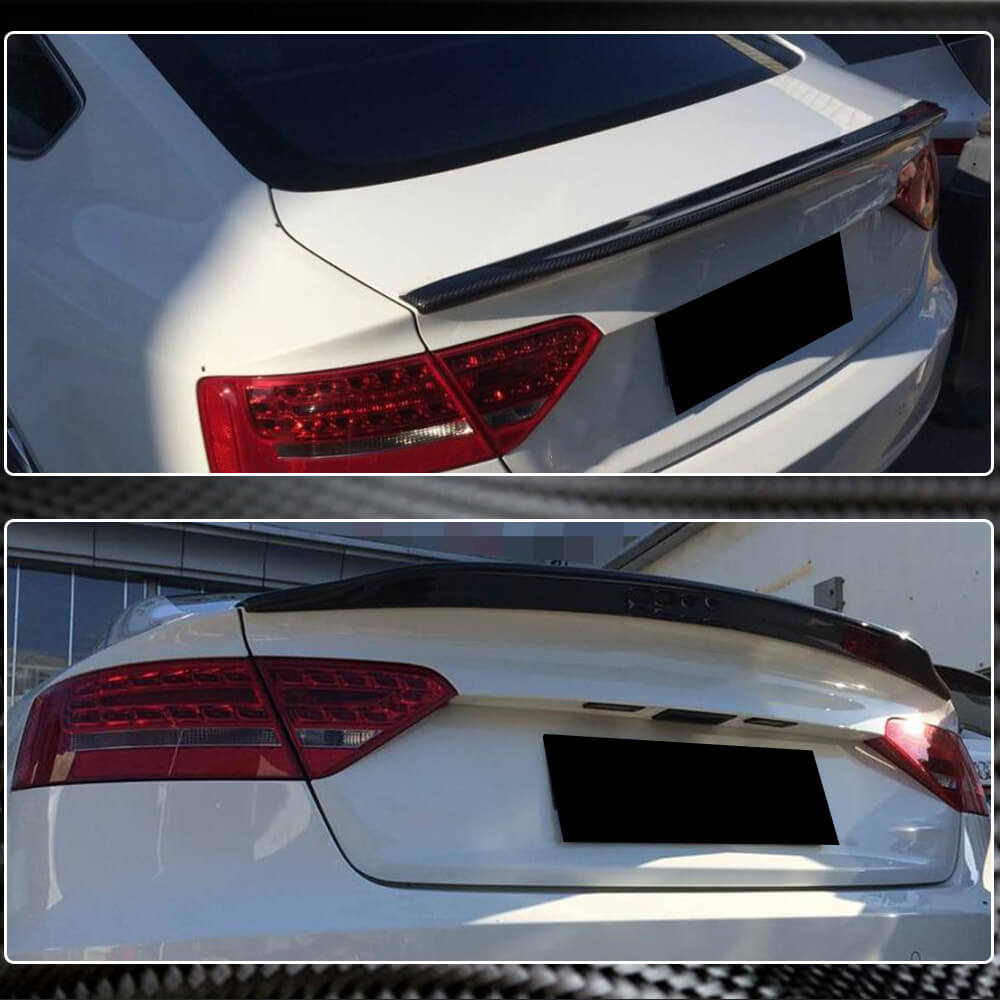 Audi A5 Sline S5 B8 B8.5 Sportback 2009-2016 Rear Trunk Spoiler Carbon Fiber-Ahacarbon