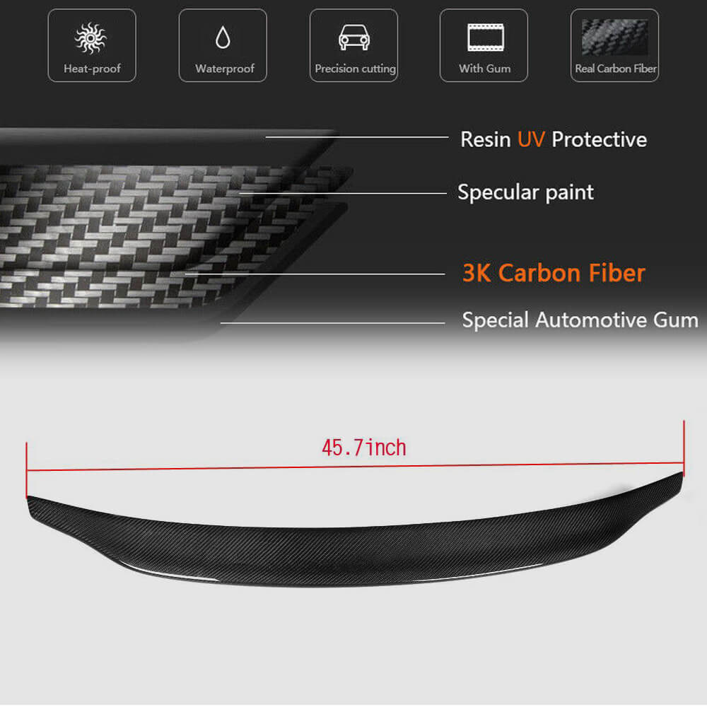 Audi A5 Sline S5 B8 B8.5 Sportback 2009-2016 Rear Trunk Spoiler Carbon Fiber-Ahacarbon