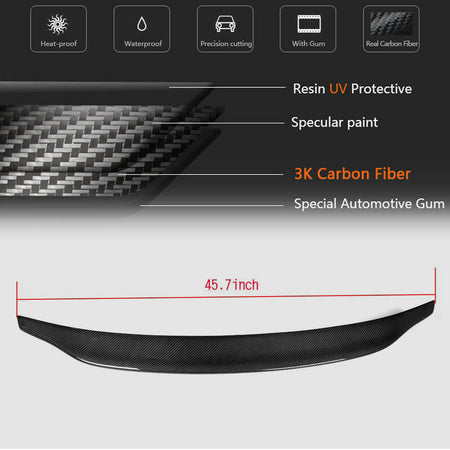 Audi A5 Sline S5 B8 B8.5 Sportback 2009-2016 Rear Trunk Spoiler Carbon Fiber-Ahacarbon