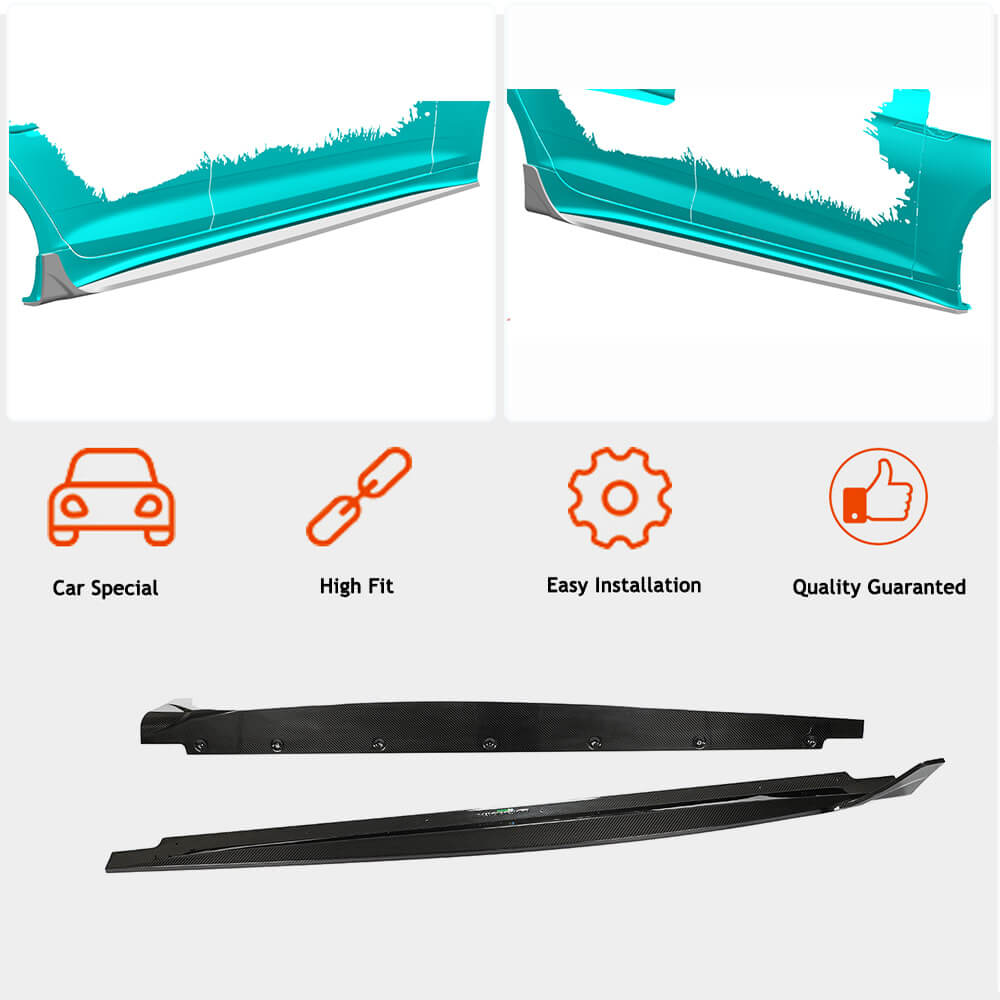 Audi A5 Sline S5 B9.5 Facelift 2021UP Side Skirts Dry Carbon Fiber-Ahacarbon