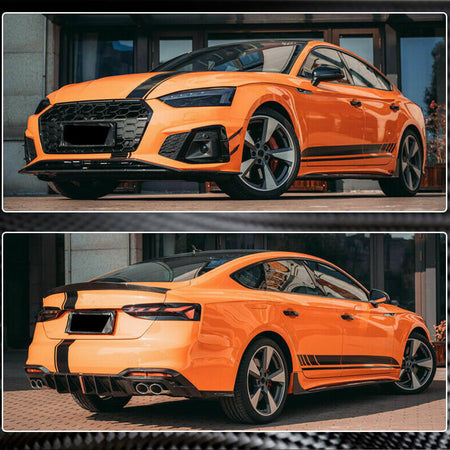 Audi A5 Sline S5 B9.5 Facelift 2021UP Side Skirts Dry Carbon Fiber-Ahacarbon