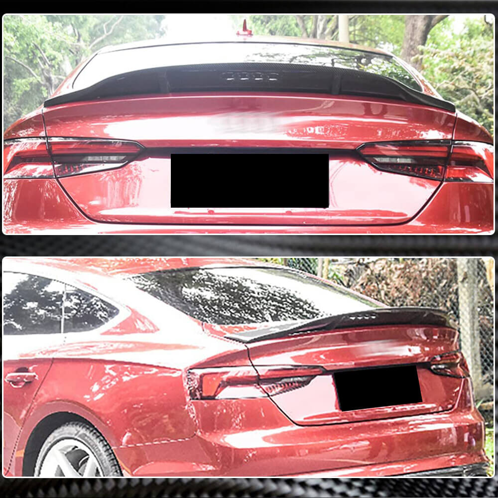Audi A5 Sline S5 B9 Sportback 2017-2020 Rear Trunk Spoiler Carbon Fiber-Ahacarbon