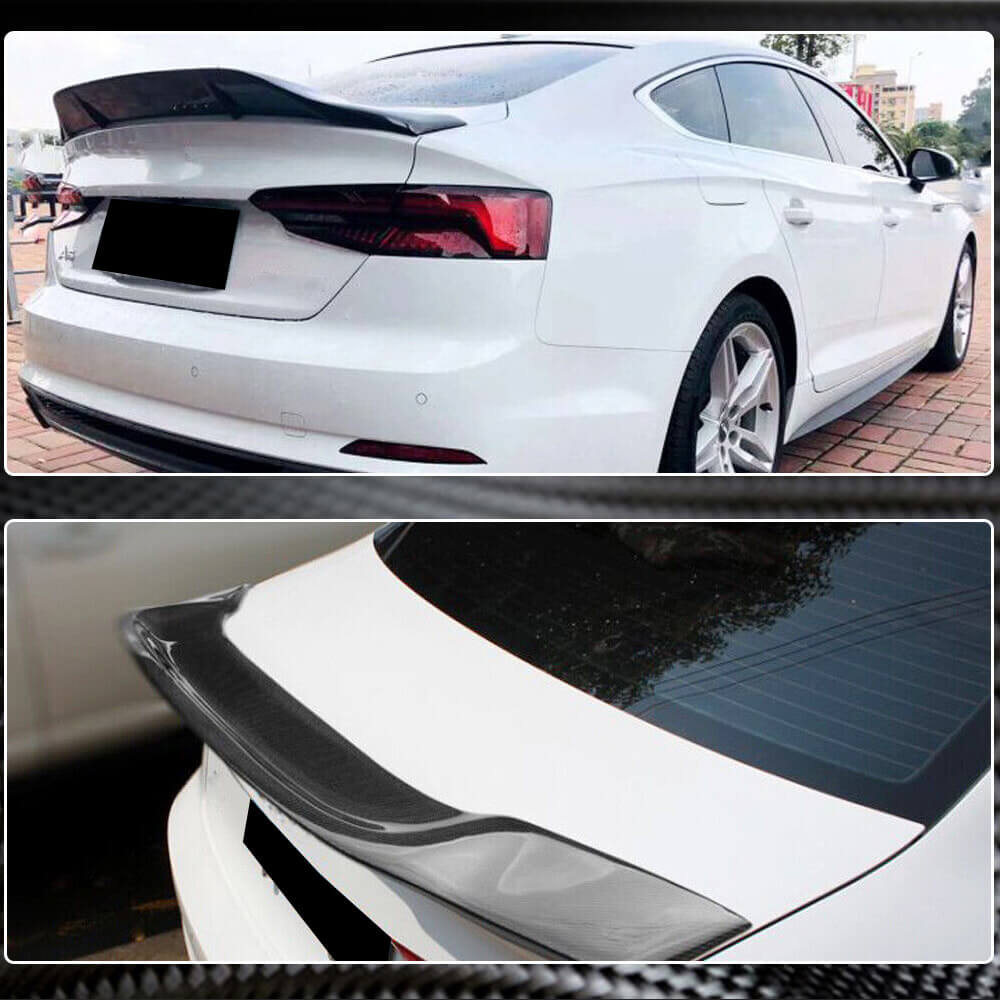 Audi A5 Sline S5 B9 Sportback 2017-2020 Rear Trunk Spoiler Carbon Fiber-Ahacarbon