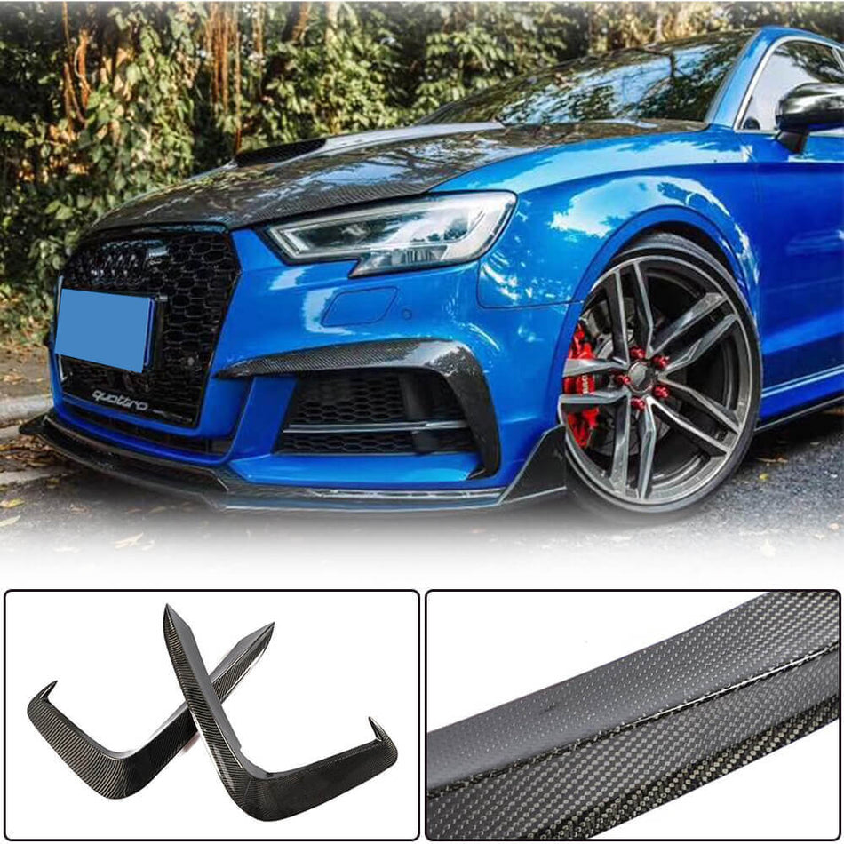 Audi S5 A5 Sline B9 2017-2020 Front Bumper Splitters Carbon Fiber/FRP-Ahacarbon