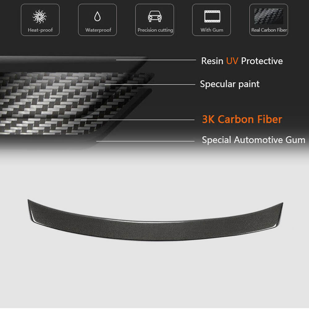 Audi A5 Sline S5 RS5 B8 B8.5 Convertible 2008-2016 Rear Trunk Spoiler Carbon Fiber-Ahacarbon