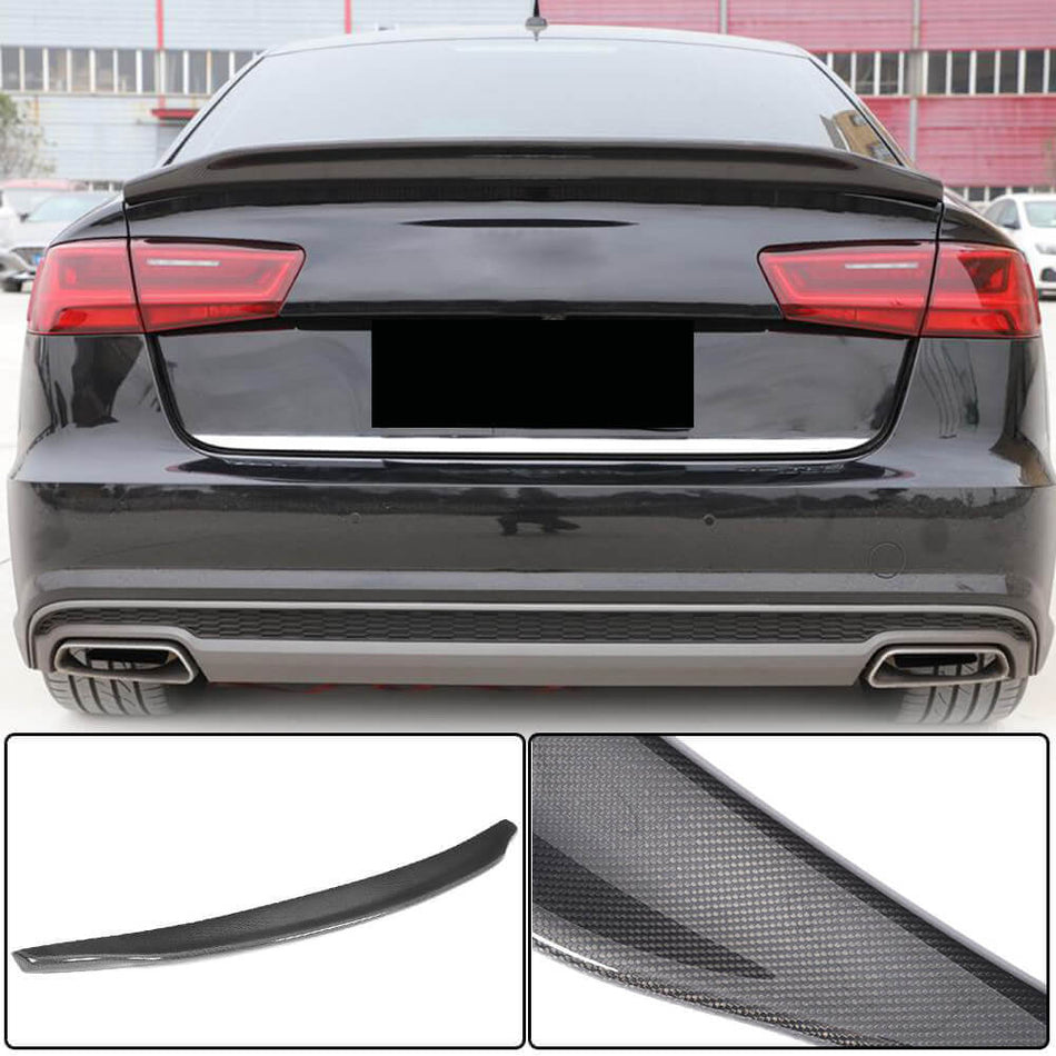 Audi A6 Sline S6 C7 C7.5 Sedan 2012-2019 Rear Trunk Spoiler Carbon Fiber-Ahacarbon