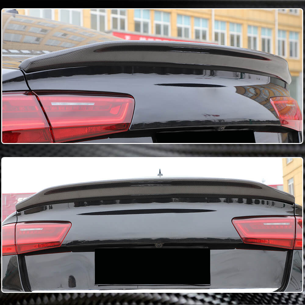 Audi A6 Sline S6 C7 C7.5 Sedan 2012-2019 Rear Trunk Spoiler Carbon Fiber-Ahacarbon