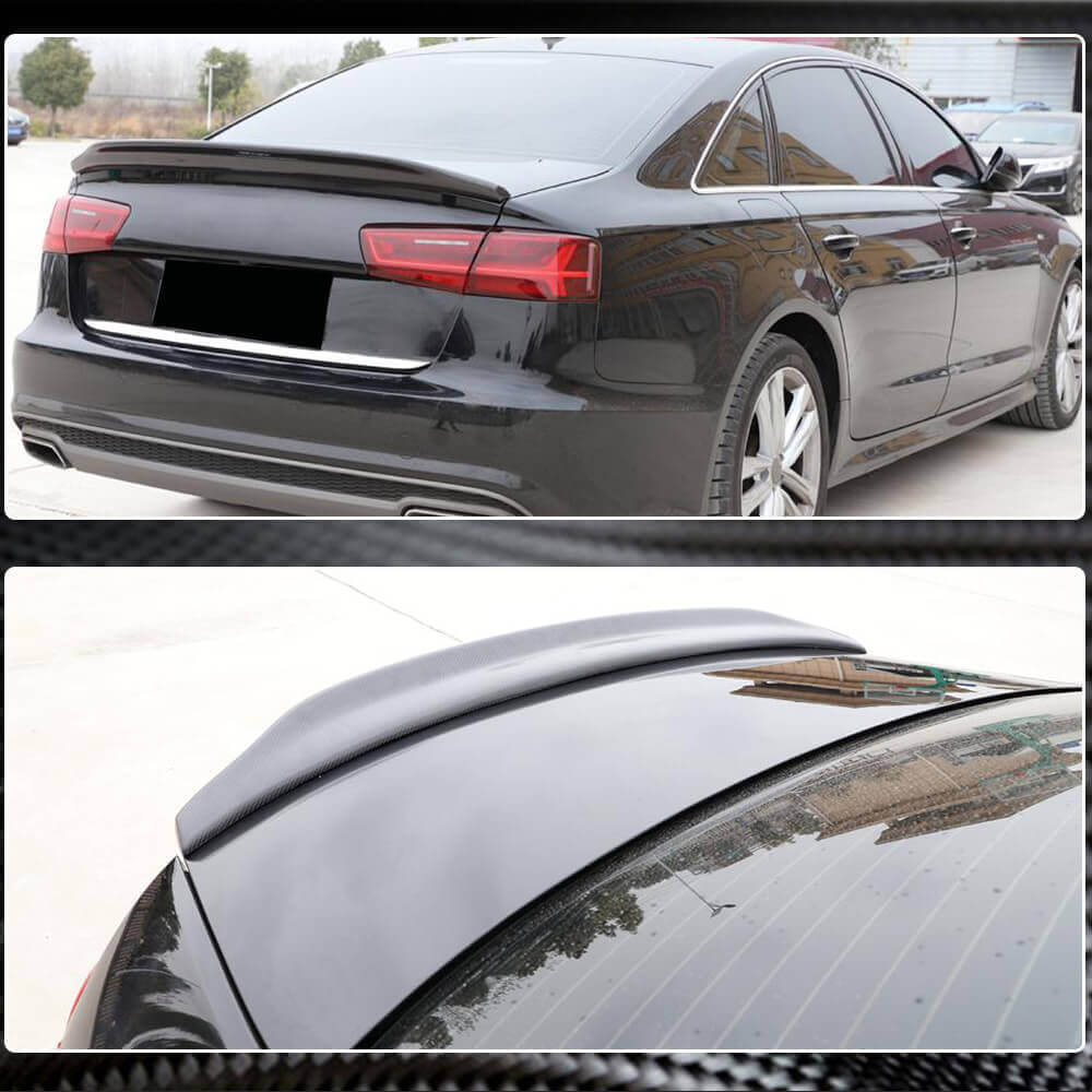 Audi A6 Sline S6 C7 C7.5 Sedan 2012-2019 Rear Trunk Spoiler Carbon Fiber-Ahacarbon