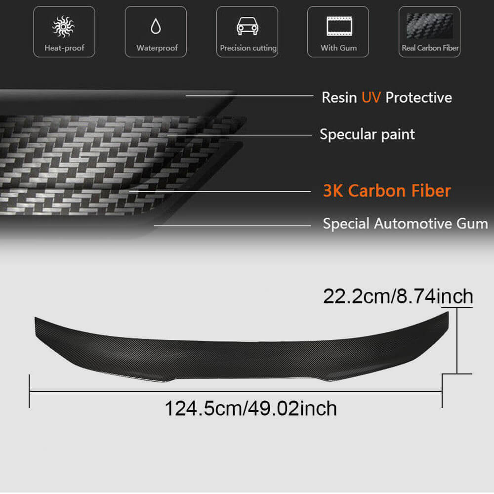 Audi A6 Sline S6 C7 C7.5 Sedan 2012-2019 Rear Trunk Spoiler Carbon Fiber/FRP-Ahacarbon