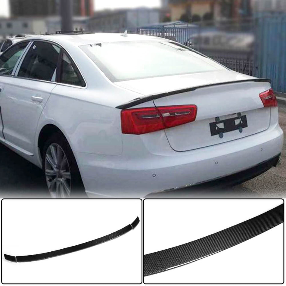 Audi A6 C7 Sline S6 Sedan 2012-2019 Rear Trunk Spoiler Carbon Fiber-Ahacarbon