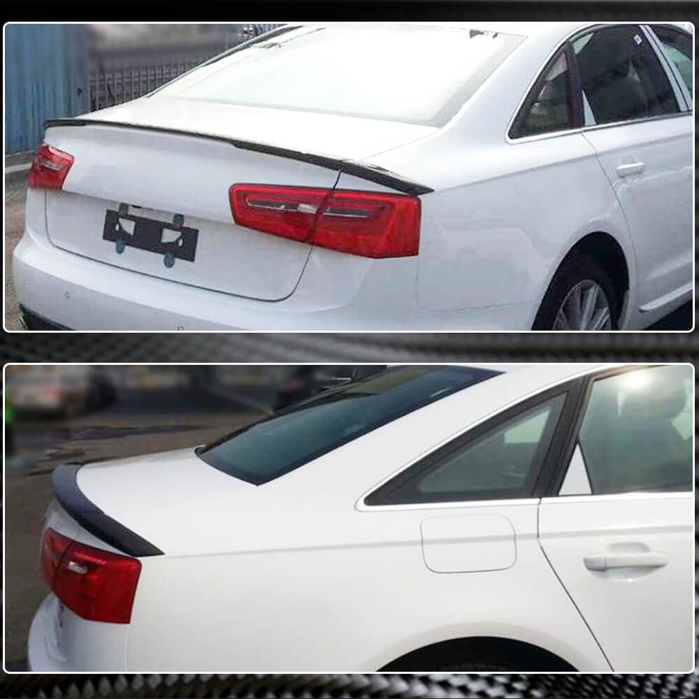 Audi A6 C7 Sline S6 Sedan 2012-2019 Rear Trunk Spoiler Carbon Fiber-Ahacarbon