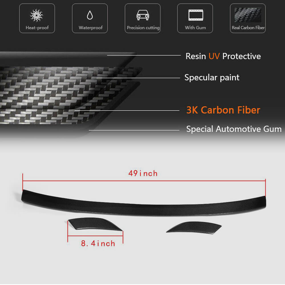 Audi A6 C7 Sline S6 Sedan 2012-2019 Rear Trunk Spoiler Carbon Fiber-Ahacarbon