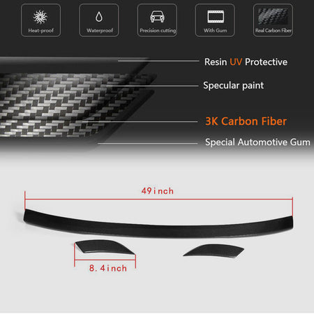 Audi A6 C7 Sline S6 Sedan 2012-2019 Rear Trunk Spoiler Carbon Fiber-Ahacarbon