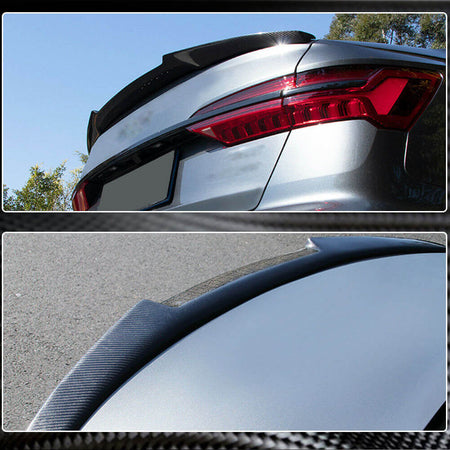 Audi A6 Sline S6 C8 Sedan 2019UP Rear Trunk Spoiler Carbon Fiber-Ahacarbon