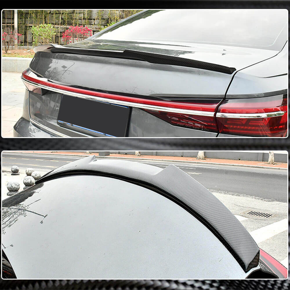 Audi A6 Sline S6 C8 Sedan 2019UP Rear Trunk Spoiler Carbon Fiber-Ahacarbon