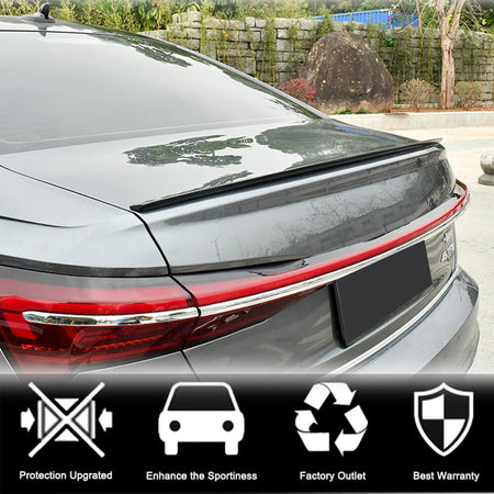 Audi A6 Sline S6 C8 Sedan 2019UP Rear Trunk Spoiler Carbon Fiber-Ahacarbon
