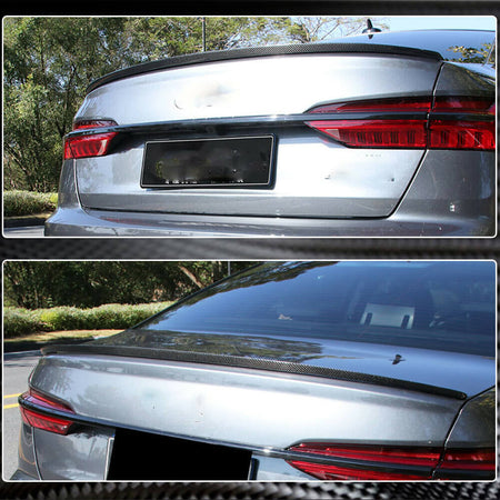 Audi A6 Sline S6 C8 Sedan 2019UP Rear Trunk Spoiler Carbon Fiber-Ahacarbon
