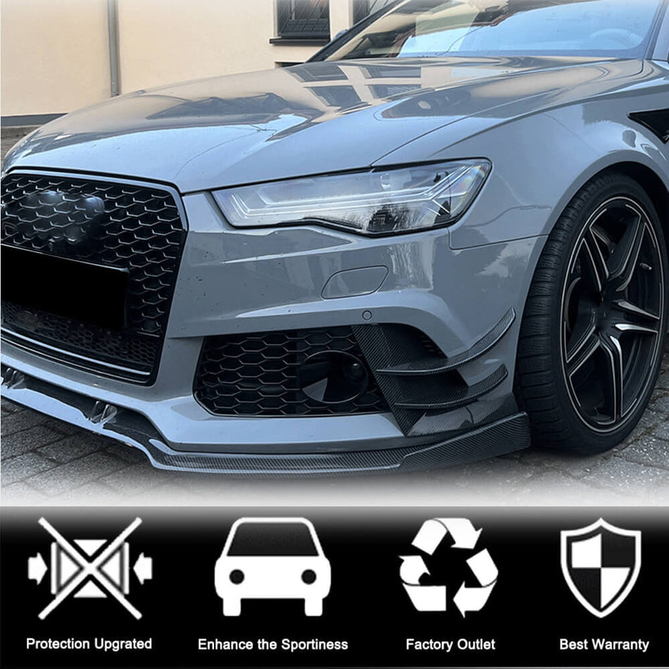 Audi A6 RS6 RS7 C7 Front Bumper Vents Carbon Fiber-Ahacarbon