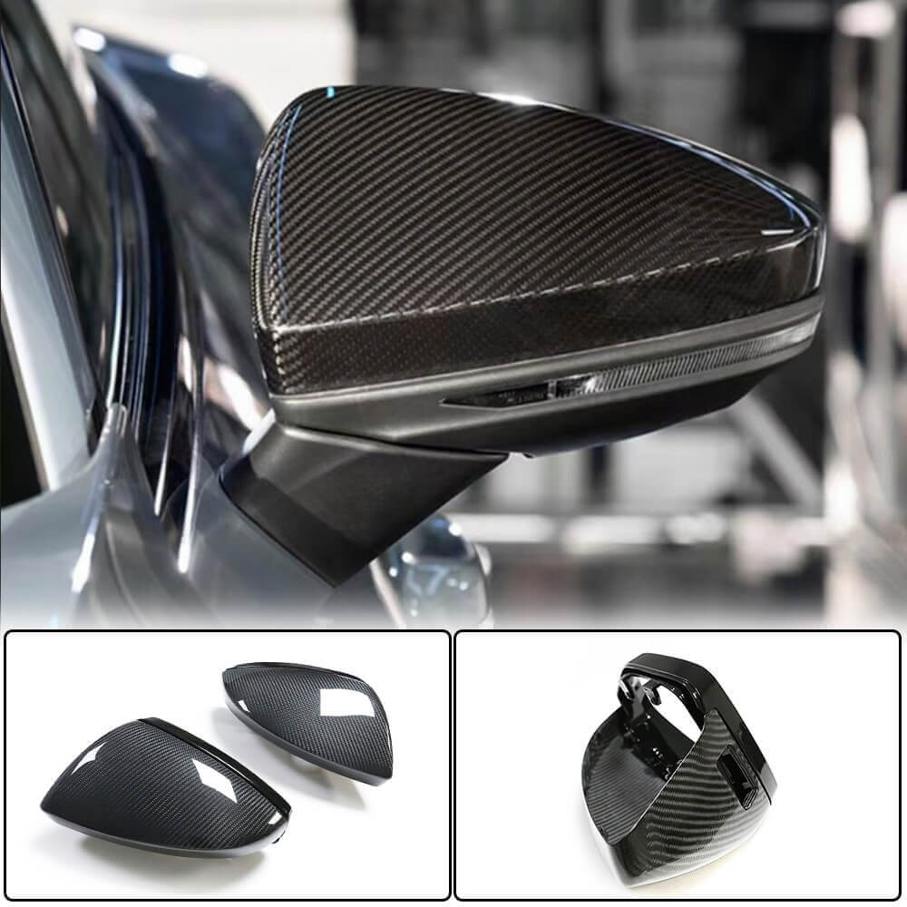 Audi A6 S6 RS6 (C8) A7 S7 RS7 (4K8) A8 S8 (D5) (Quattro) Replacement Mirror Covers LHD Dry Carbon Fiber-Ahacarbon