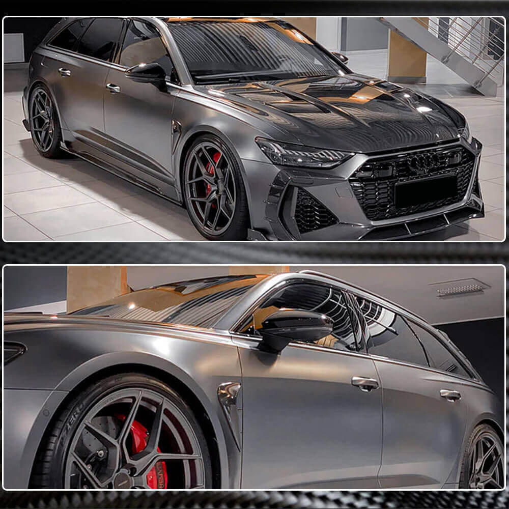 Audi A6 S6 RS6 (C8) A7 S7 RS7 (4K8) A8 S8 (D5) (Quattro) Replacement Mirror Covers LHD Dry Carbon Fiber-Ahacarbon