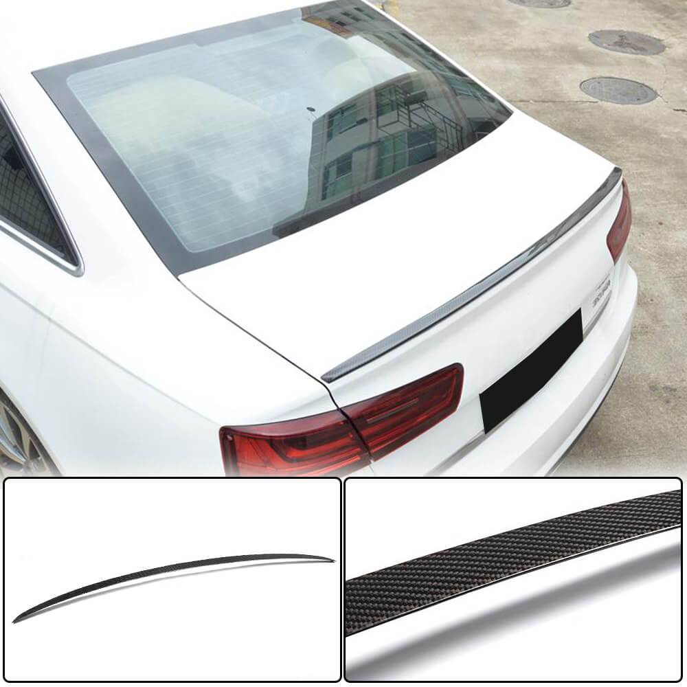 Audi A6 Sline S6 C7 C7.5 Sedan 2012-2019 Rear Trunk Spoiler Carbon Fiber-Ahacarbon