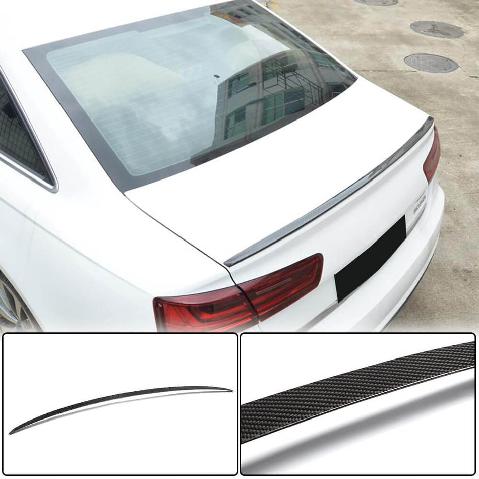 Audi A6 Sline S6 C7 C7.5 Sedan 2012-2019 Rear Trunk Spoiler Carbon Fiber-Ahacarbon