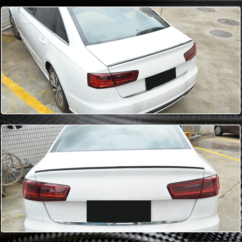 Audi A6 Sline S6 C7 C7.5 Sedan 2012-2019 Rear Trunk Spoiler Carbon Fiber-Ahacarbon