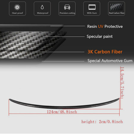 Audi A6 Sline S6 C7 C7.5 Sedan 2012-2019 Rear Trunk Spoiler Carbon Fiber-Ahacarbon