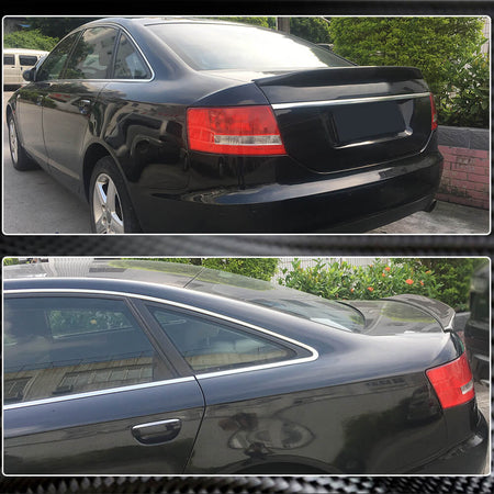Audi A6 (Quattro) C6 Sedan Pre-facelift 2005-2008 Rear Trunk Spoiler Carbon Fiber-Ahacarbon